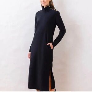 DUDLEY STEPHENS black velo fleece dress